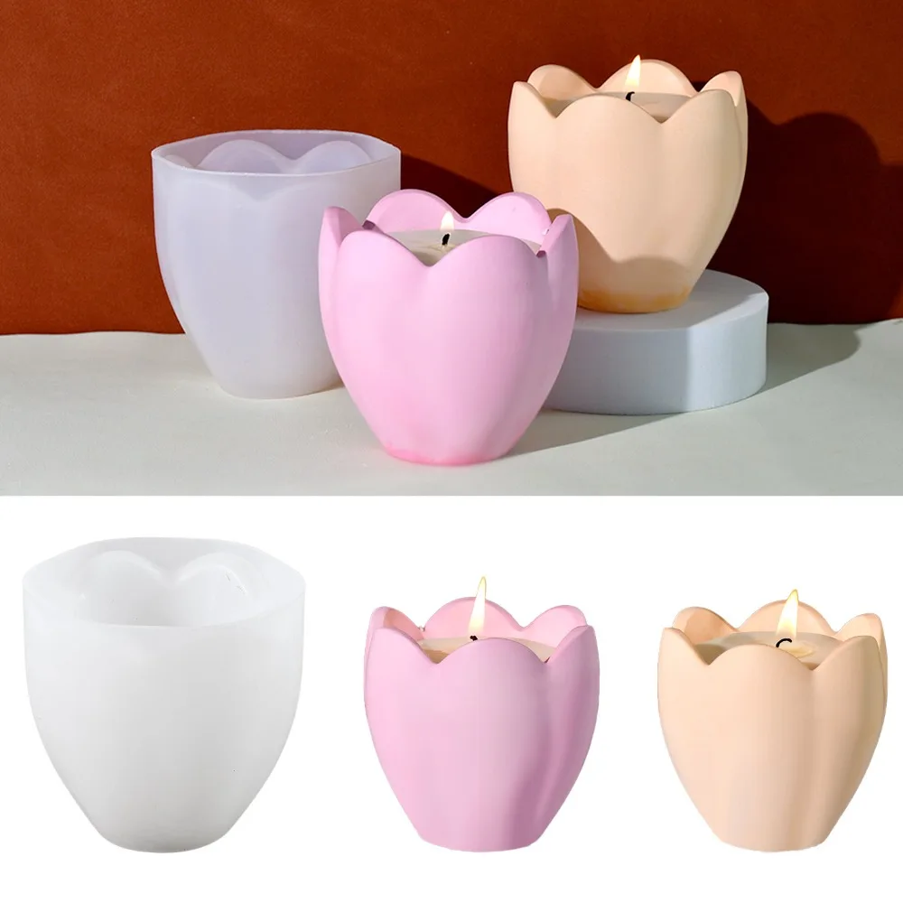 チューリップキャンドルホルダーシリコーン金型花樹脂石鹸箱作成 - Soap Making Gifts のレビューと価格